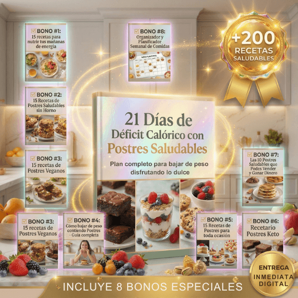 Postres que calman la ansiedad y ayudan a bajar de peso + 8 BONOS de regalo🎁